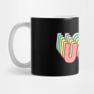 UGH! - Funny Sigh Clueless Typography in Retro 70s look Mug